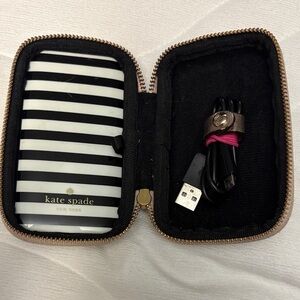Kate Spade Striped Black and White Charger